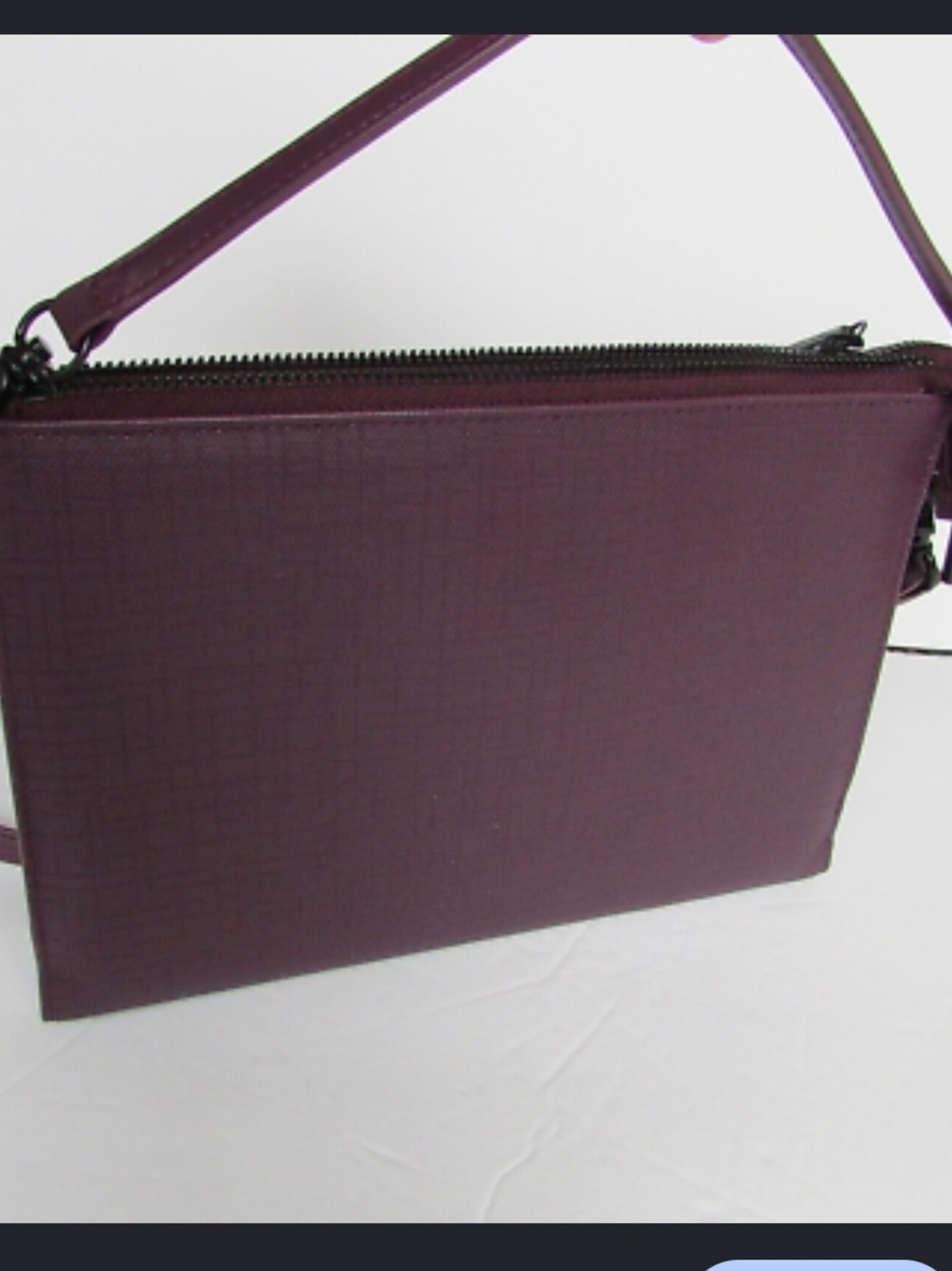 Dagne Dover Essentials Coated Canvas Clutch/Wallet in purple, a versatile slim